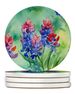 Texas Bluebonnets In Watercolor Large Sandstone Coasters Pack Of 4 Absorbent Round Coasters Decor Gifts For Men Or Women, 4 In, Multicolor_maomaolike.com