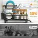 2 Tier Large Detachable Dish Drying Rack For Kitchen Counter,Black_maomaolike.com