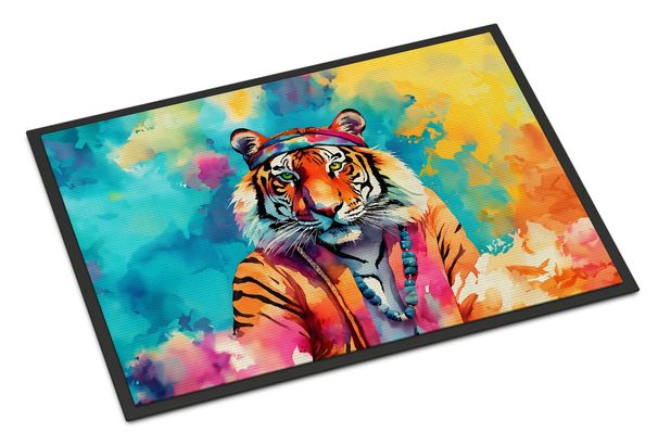 Hippie Animal Bengal Tiger Doormat Front Door Mat Indoor Outdoor Rugs For Entryway, Non Slip Washable Low Pile, 24H X 36W_maomaolike.com