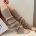 Autumn and winter thick foot pile socks yoga leg warmers solid color women's warm foot cover_maomaolike.com