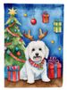 Coton De Tulear Christmas Reindeer House Flag Large Porch Sleeve Pole Decorative Outside Yard Banner Artwork Wall Hanging, Polyester, House Size, Multicolor_maomaolike.com