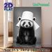 Red Panda Themed Painting Poster, Adorable Monochrome Playful Red Panda With Toilet Paper Roll Poster, Whimsical Animal Decor Ideal For Bathroom_maomaolike.com