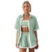 Women's Clothing simple and fashionable short shirt casual suit_maomaolike.com