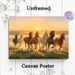 Running Horses Painting Poster, Vibrant Realistic Sunset Grassland Scene Poster, Dynamic Energetic Design, Ideal For Living Room And Office Wall Decor_maomaolike.com