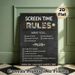 Screen Time Rules Painting Poster, Chalkboard-style Colorful Checklist Poster, Helps Establish Clear Daily Screen-time Guidelines, Suitable For Home_maomaolike.com