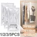 Space Saver Bags, Hanging Storage Bags Clothes, Vacuum Sealed For Suits, Dress, Jacket_maomaolike.com