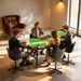 Poker Table Foldable, 72" Portable Casino Blackjack Table For 8 Players With Felt Surface, Cup Holders, Green_maomaolike.com