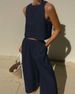 Daily Street Women's Simple Style Solid Color Polyester Pants Sets Pants Sets_maomaolike.com