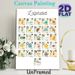 French Alphabet Painting Poster, Cute Cartoon Style Illustrated French Alphabet Poster, With Phonetics & Matching Objects, Aids French Language_maomaolike.com