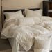 Nordic Boho 2026 New Model A-Class Vintage Light French Cotton-Linen Bed And Duvet Cover Four-Piece Set With Embroidered_maomaolike.com