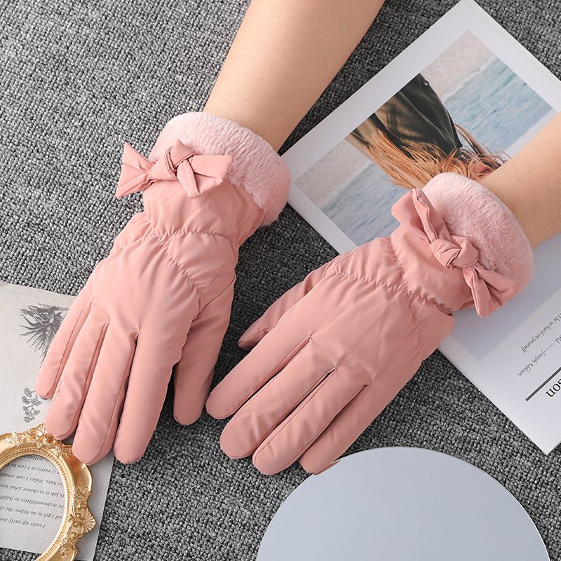 Winter Thickened Warm Gloves Women Winter Autumn Winter Ladies Outdoor Cycling Touch Screen Windproof Waterproof Plus Velvet Warm_maomaolike.com