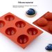 6-Piece Large Half Round Chocolate Mousse Cake DIY Baking Tool Silicone Ice Ball Mold_maomaolike.com