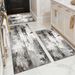 Three-piece Kitchen Rug Set, Non-slip And Washable, Abstract Pattern Kitchen Hallway Rug, Soft And Comfortable, Suitable For Sinks, Floors, Entrances, Hallways And Bathrooms._maomaolike.com
