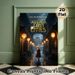 Keeper Of The Lost Cities Themed Painting Poster, Mysterious Rainy Ancient Lane Scene Poster, Atmospheric Literary Artwork For Bedroom, Study Room_maomaolike.com