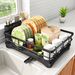 SAYZH Dish Drying Rack For Kitchen Counter With Utensil Holder, Black_maomaolike.com