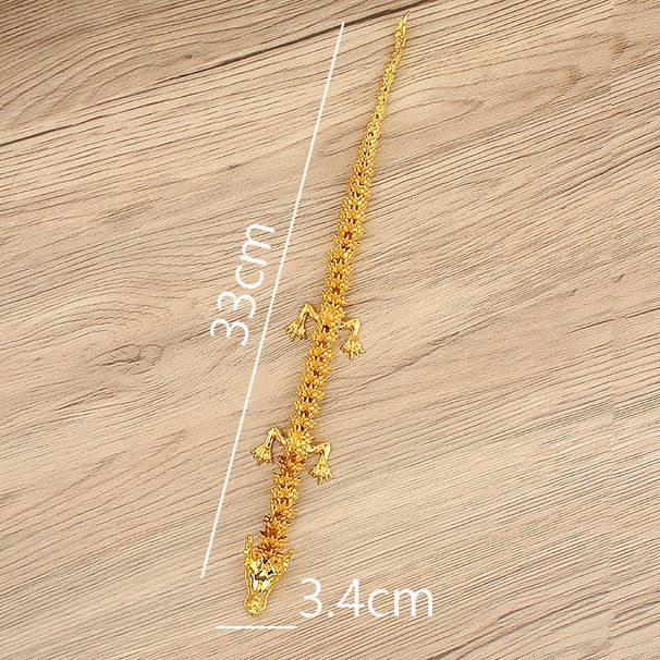 Brass 3D Three-Dimensional Movable Home Office Desktop Antique Ornament Chinese Dragon Handheld Metal Craft_maomaolike.com
