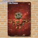 Vintage Flying Robot Painting Poster, Retro Distressed Mechanical Robot With Propellers Poster, Nostalgic Space-themed Decor Suitable For Home Office_maomaolike.com