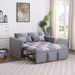 3 In 1 Sleeper Sofa Couch Bed, Small Teddy Convertible Loveseat Futon Sofa Pull Out Bed, Adjustable Backrest, Pillows For Living Room Apartment_maomaolike.com