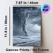 Ice Tornado Painting Poster, Monochromatic Dramatic Icy Tornado Scene Poster, Striking Weather-themed Decor Ideal For Home Office, Living Room_maomaolike.com