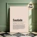 Saudade Definition Painting Poster, Minimalist Typographic Text Art Poster, Thought-provoking Emotional Word Description, Ideal For Bedroom And Living_maomaolike.com