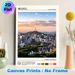 Seoul Cityscape Painting Poster, Warm-toned Vintage Travel-style Poster, Stunning Sunset Skyline Featuring N Seoul Tower, Ideal For Home, Office And_maomaolike.com