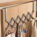 Hanging Behind Hanging Hook On The Door, Expandable Creative Hook, Nail Free Traceless Door Back Storage Rack, Clothes_maomaolike.com