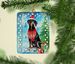 Black And Tan Coonhound Christmas Porcelain Ornament Christmas Tree Hanging Decorations For Home Christmas Holiday, Rectangle, Gift, Multicolor_maomaolike.com