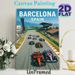 Barcelona F1 Racing Painting Poster, Vibrant Dynamic Race Track Scene Poster, Captures Thrilling Motorsport Action, Ideal For Game Room, Sports-themed_maomaolike.com
