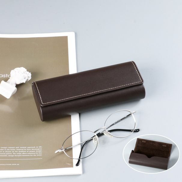 Unisex PU leather Glasses case Sunglasses Case Sunglasses case Retro fashion eye case_maomaolike.com