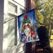 Japanese Chin Christmas Reindeer House Flag Large Porch Sleeve Pole Decorative Outside Yard Banner Artwork Wall Hanging, Polyester, House Size, Multicolor_maomaolike.com