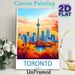 Toronto Autumn Cityscape Painting Poster, Vibrant Illustration-style Warm-toned Skyline Poster, Scenic Artwork With Iconic Tower & Fall Foliage, Ideal_maomaolike.com