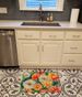 Chrysanthemums In Watercolor Memory Foam Kitchen Mat Machine Washable Anti-Fatigue Mat Cushion Comfort Bath Mat Or Kitchen Rug_maomaolike.com