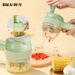 4In1 Vegetable Cutter Set Handheld Wireless Electric Garlic Masher Chopper Meat Grinder Machine Food Peel Slice_maomaolike.com