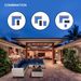 7-Piece Outdoor Patio Furniture Sets, All-Weather Wicker Rattan Sectional Sofa, Modern Two Glass Coffee Table And Washable Seat Cushion(Grey White-Blue)_maomaolike.com
