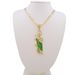 Saint Jude Necklace 14K Gold Plated San Judas Pendant Figaro Chain_maomaolike.com