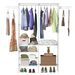 1Pc Metal Garment Rack Shoe Clothing Organizer Shelves Freestanding Multifunctional Clothes Wardrobe_maomaolike.com
