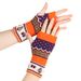 Unisex Christmas tree gloves Colorful warm half-finger cuffs Christmas knitted acrylic wool gloves_maomaolike.com