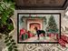 Doberman Pinscher Cozy Christmas Doormat Front Door Mat Indoor Outdoor Rugs For Entryway, Non Slip Washable Low Pile, 24H X 36W_maomaolike.com