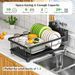Kmiectse Dish Drying Rack For Small Kitchen Counter With Utensil Holder_maomaolike.com