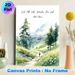 Wanderlust Mountain Trail Painting Poster, Soft Watercolor Scenic Path With Wildflowers And Hiker Poster, Inspirational "Not All Who Wander Are Lost_maomaolike.com