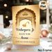 Waheguru Blessing Theme Painting Poster, Elegant Gold-toned Traditional Arch & Dome Art Poster, Warm Home Blessing Decor Suitable For Entryway, Living_maomaolike.com