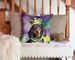 Dachshund King Of Mardi Gras Throw Pillow Machine Washable, Indoor Outdoor Decorative Pillow For Couch, Bed Or Patio, 14Hx14W_maomaolike.com