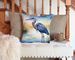 Blue Heron Emerging As The Day Fades Throw Pillow Machine Washable, Indoor Outdoor Decorative Pillow For Couch, Bed Or Patio, 14Hx14W_maomaolike.com