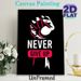 Motivational Fist Painting Poster, Bold Graphic Black, White & Red Fist With "Never Give Up" Text Poster, Inspirational Wall Decor For Home Office_maomaolike.com