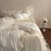 Wholesale INS French Glass Lace Trim Bed Skirt Pure Four-Piece Princess Style Full Washed Cotton 4-Piece Set_maomaolike.com