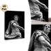 Roman Emperor Statue Painting Poster, Monochrome Classical Sculpture Detail Poster, Elegant Historical Art Piece For Study And Living Room Decor_maomaolike.com