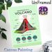Volcano Structure Painting Poster, Informative Illustrated Poster, Educational Labeled Volcano Anatomy With Different Volcano Types, Suitable For_maomaolike.com