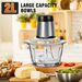 2L Vegetable Chopper Small Food Processor Grinder Mixer Electric Dicer With 2 Speeds Meat Mincer_maomaolike.com