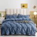 Craft Flower Solid Color Quilt Cover Three Piece Set Full Size For Bedding_maomaolike.com