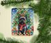 Black Cairn Terrier Christmas Reindeer Porcelain Ornament Christmas Tree Hanging Decorations For Home Christmas Holiday, Rectangle, Gift, Multicolor_maomaolike.com